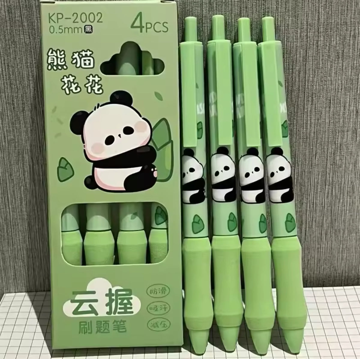 BB4pcs/set Cute Cartoon Soft Grip Pen