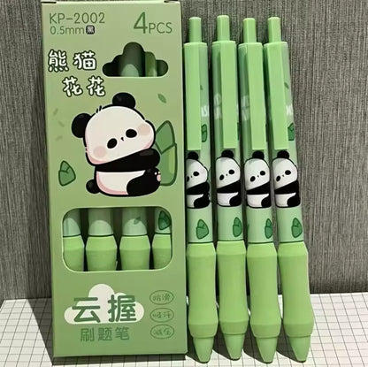 BB4pcs/set Cute Cartoon Soft Grip Pen