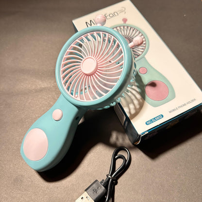 BB Portable Cute Mini Cartoon USB Charging Fan