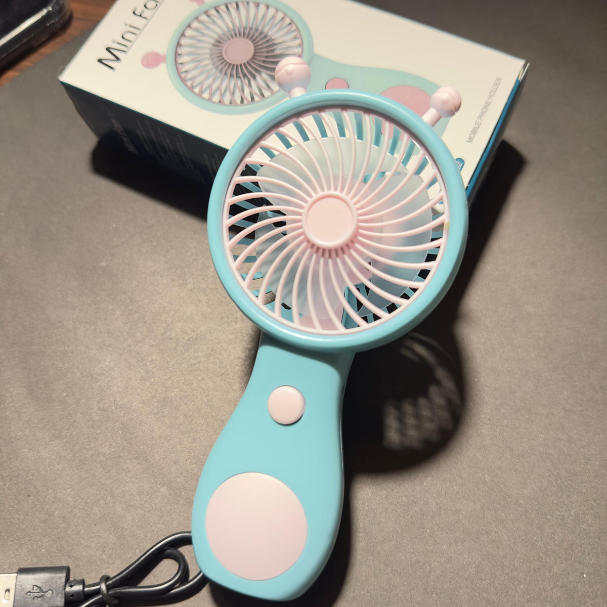 BB Portable Cute Mini Cartoon USB Charging Fan