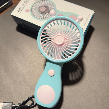 BB Portable Cute Mini Cartoon USB Charging Fan