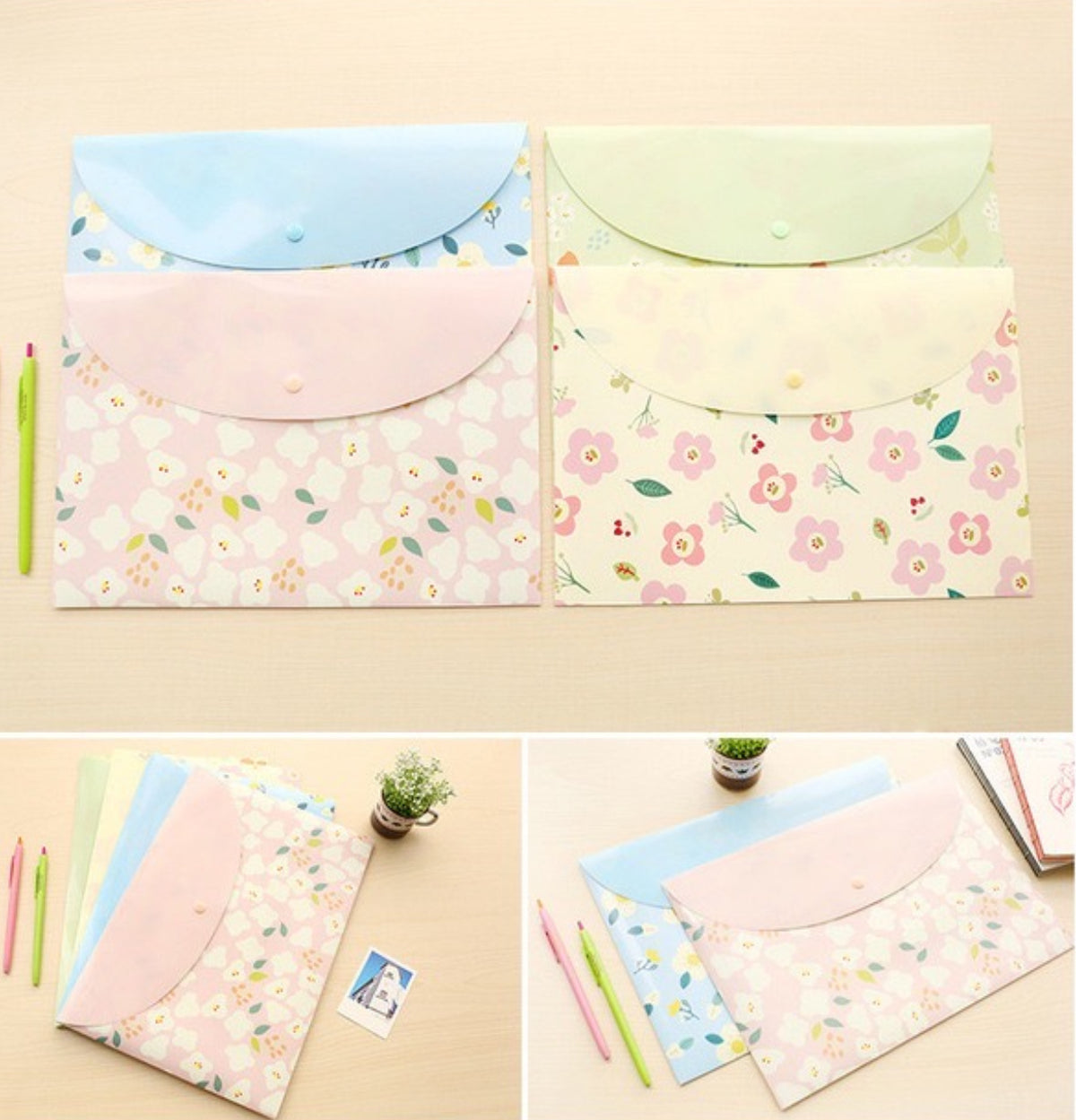 Aesthetic 3D floral Paper Folder/keeper