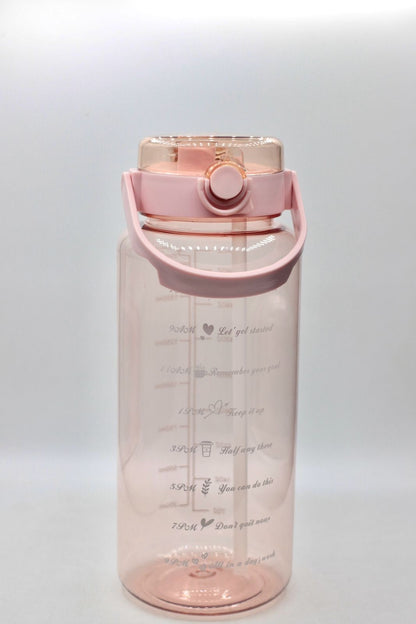 2 Liters Plastic Kettle Large Portable Travel Water Bottle with Straw