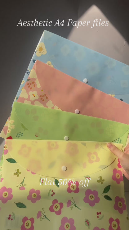 Aesthetic 3D floral Paper Folder/keeper