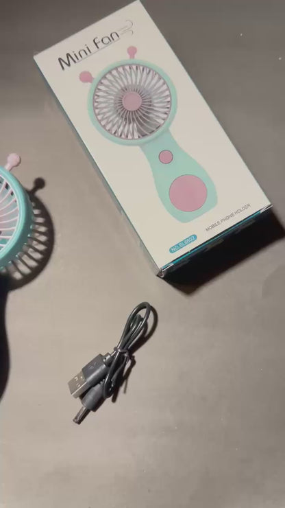BB Portable Cute Mini Cartoon USB Charging Fan